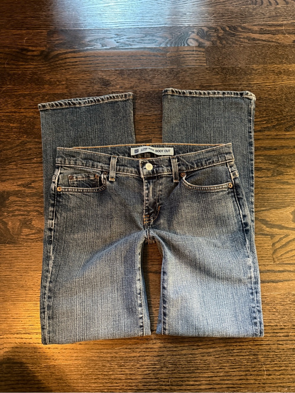 GAP Women's Boot Cut Jeans in Medium Blue Denim